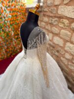 Sweetheart Neckline Long Sleeve Complete Lace Princess Wedding Dress - Image 4