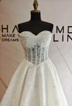 Transparent Staplez Body Embroidered Lace A-Line Wedding Dress - Image 5