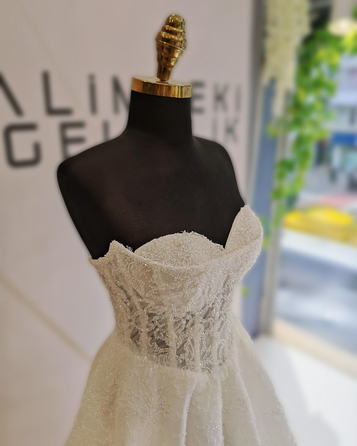 Transparent Staplez Body Embroidered Lace A-Line Wedding Dress - Image 2