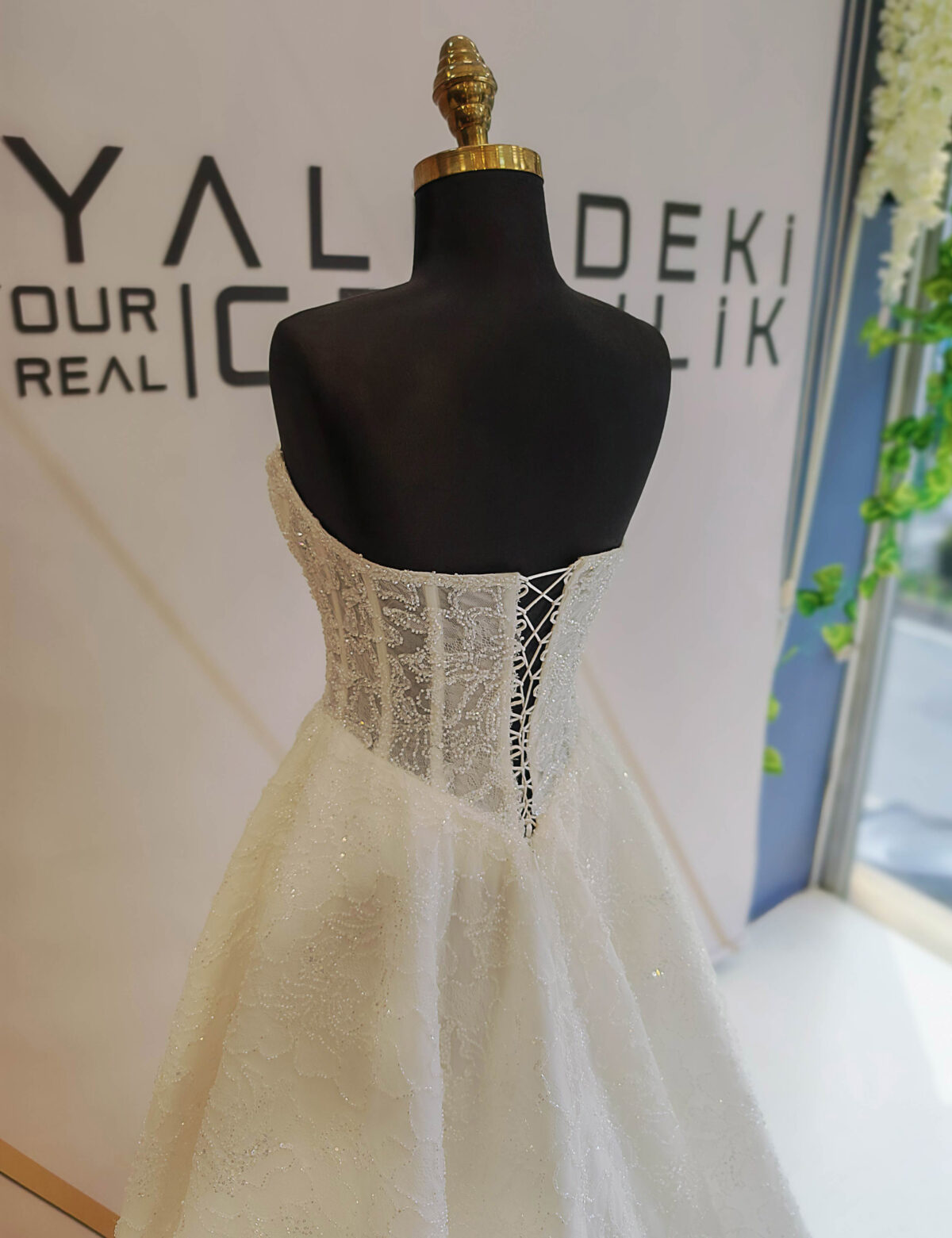 Transparent Staplez Body Embroidered Lace A-Line Wedding Dress - Image 3