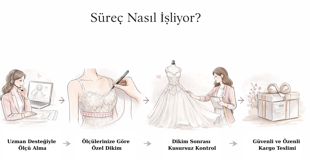 Uzman Destegiyle Olcu Alma e1767531421345 | Uzaktan Ölçü ile Gelinlik Siparişi Nasıl Verilir?
