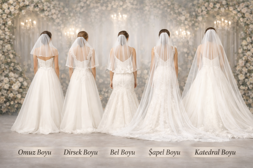 Gelinliğe Göre Duvak Nasıl Seçilir? 4 | Gelinliğe Göre Duvak Nasıl Seçilir? Duvak Uzunluğu Nasıl Seçilmelidir?