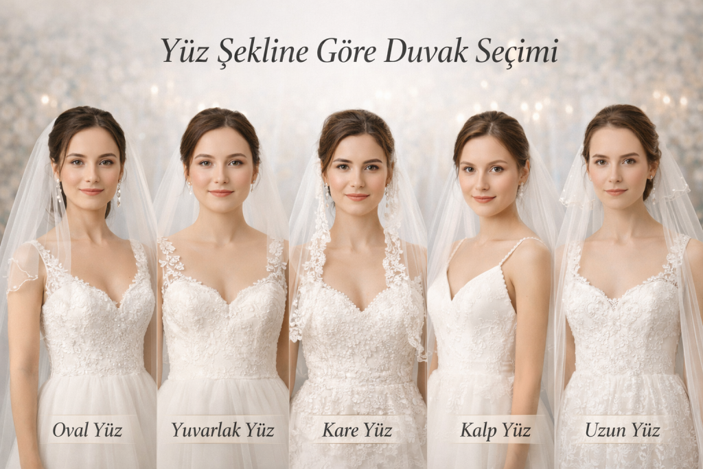 Gelinliğe Göre Duvak Nasıl Seçilir? 6 | Gelinliğe Göre Duvak Nasıl Seçilir? Yüz Şekline Göre Duvak Seçimi