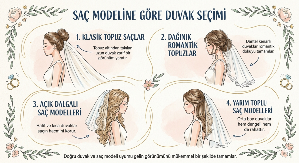 Gelinliğe Göre Duvak Nasıl Seçilir? 5 | Gelinliğe Göre Duvak Nasıl Seçilir? Saç Modeline Göre Duvak Nasıl Seçilir