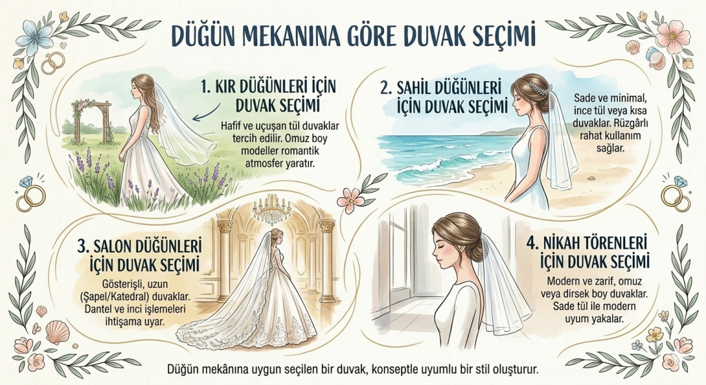 Gelinliğe Göre Duvak Nasıl Seçilir? 7 | Gelinliğe Göre Duvak Nasıl Seçilir? Yüz Şekline Göre Duvak Seçimi